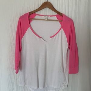 Women's PINK Baseball Tee